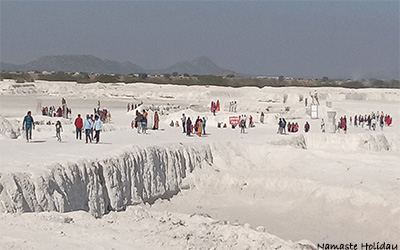 kishangarh marble dumping yard, is now increasingly becoming a tourist attractions due to it's white snow/ glaciers like marble slurry, thus giving it's name as rajasthan ka switzerland. by namaste holiday