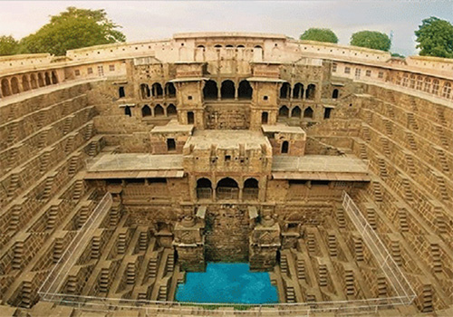 abhaneri stepwell, world's largest stepwell, in between jaipur and agra. Generally, covered in golden triangle tours by namaste holiday
