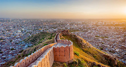 jaipur, the pink city, view from the nahargarh fort is a sight to hold